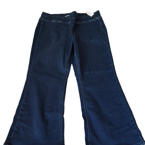 NWT Old Navy Women's Navy Weekender High-Rise Pull-On Flare Jeans 14w